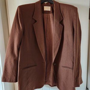 Women's Vintage Pendleton Wool Blazer- Brown Western Style, Size 14